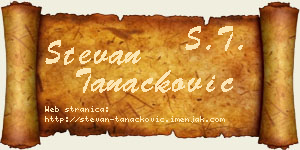 Stevan Tanacković vizit kartica
